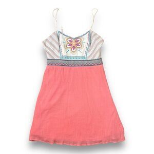 Altar’d State Embroidered Mini Dress Sz L